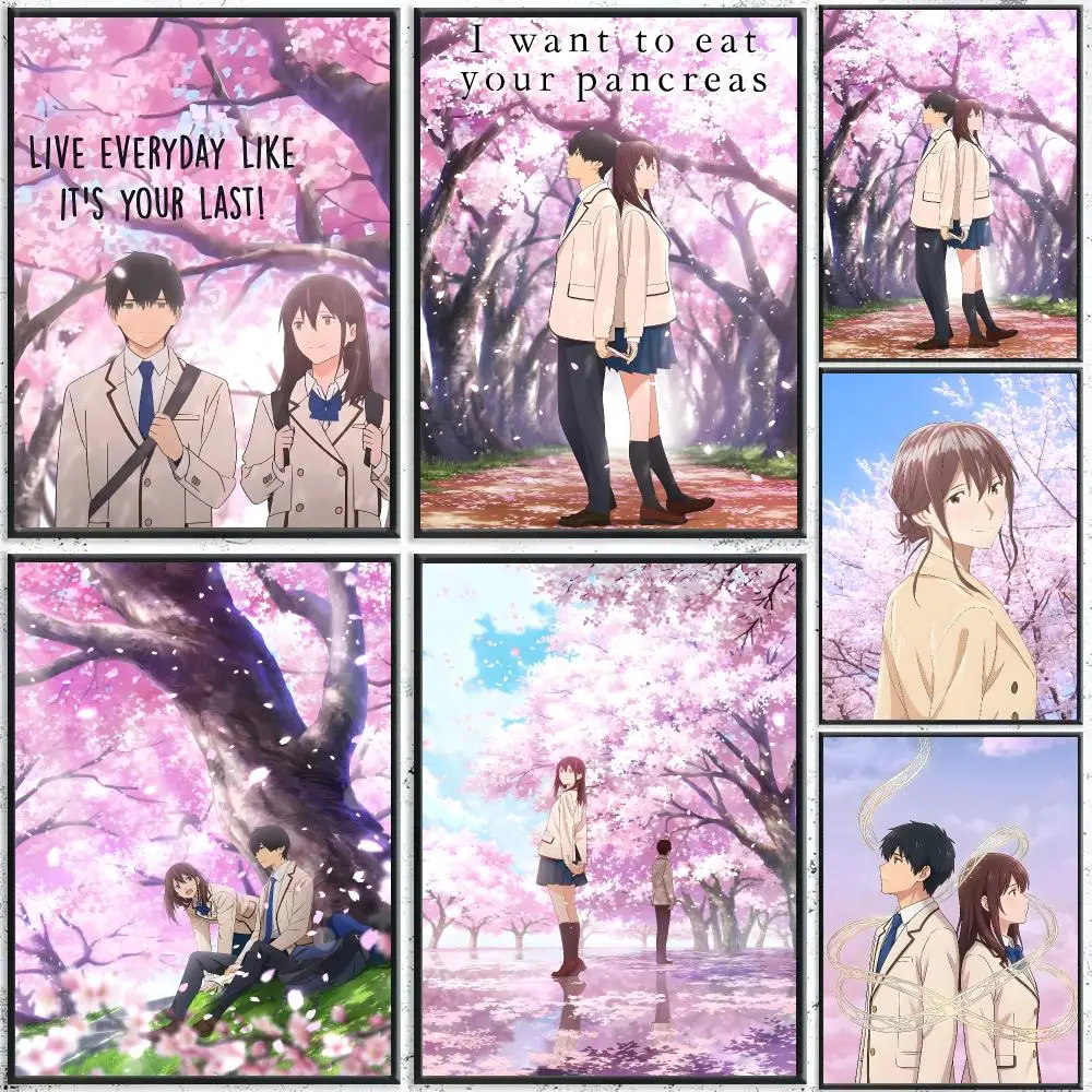 Movie I Want To Eat Your P-Pancreas Poster HD Waterproof Self-Adhesive Wall Art – Multi-Scene Use Top Gift Pick