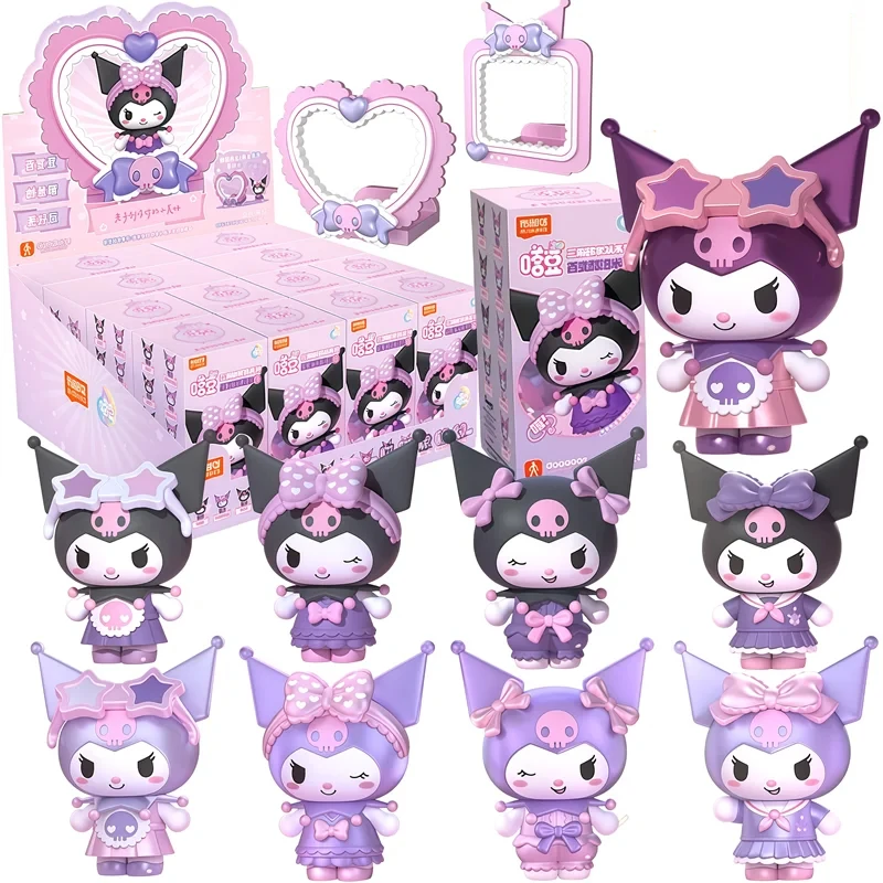 

BLOKEES Sanrio Kuromi Anime Action Figure Model Blind Box Magnetic Attraction Toys Figurine Desktop Decoration Christmas Gifts