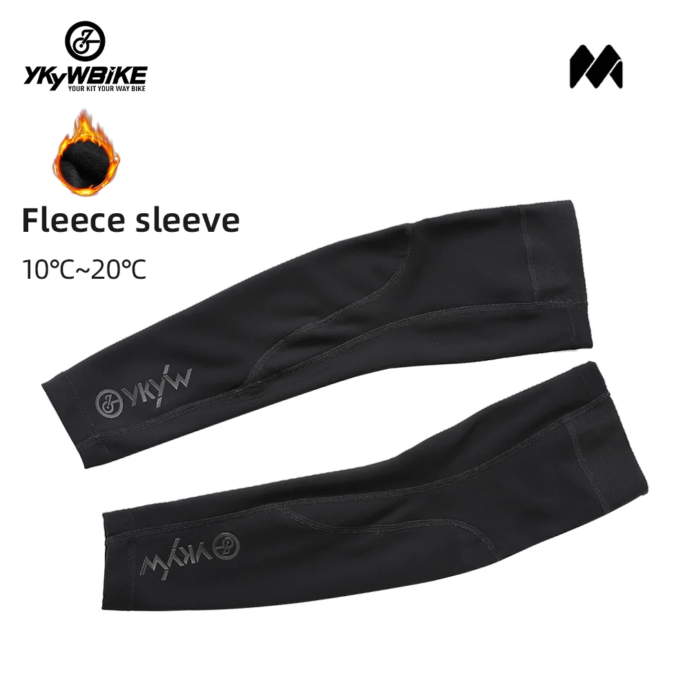 YKYWBIKE Warm Fleece Bicycle Arm Sleeves for men Sports Arm Sleeve Winter Arm Warmers Cycling Italy MITI  Biking Compression