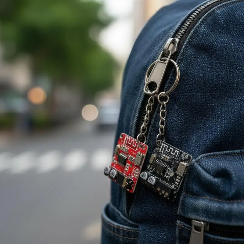 Circuit Board Keychain Vintage PCB Metal Key Ring Cool Retro Tech Accessory for Car Keys Backpack Decor Perfect Gift for Engine