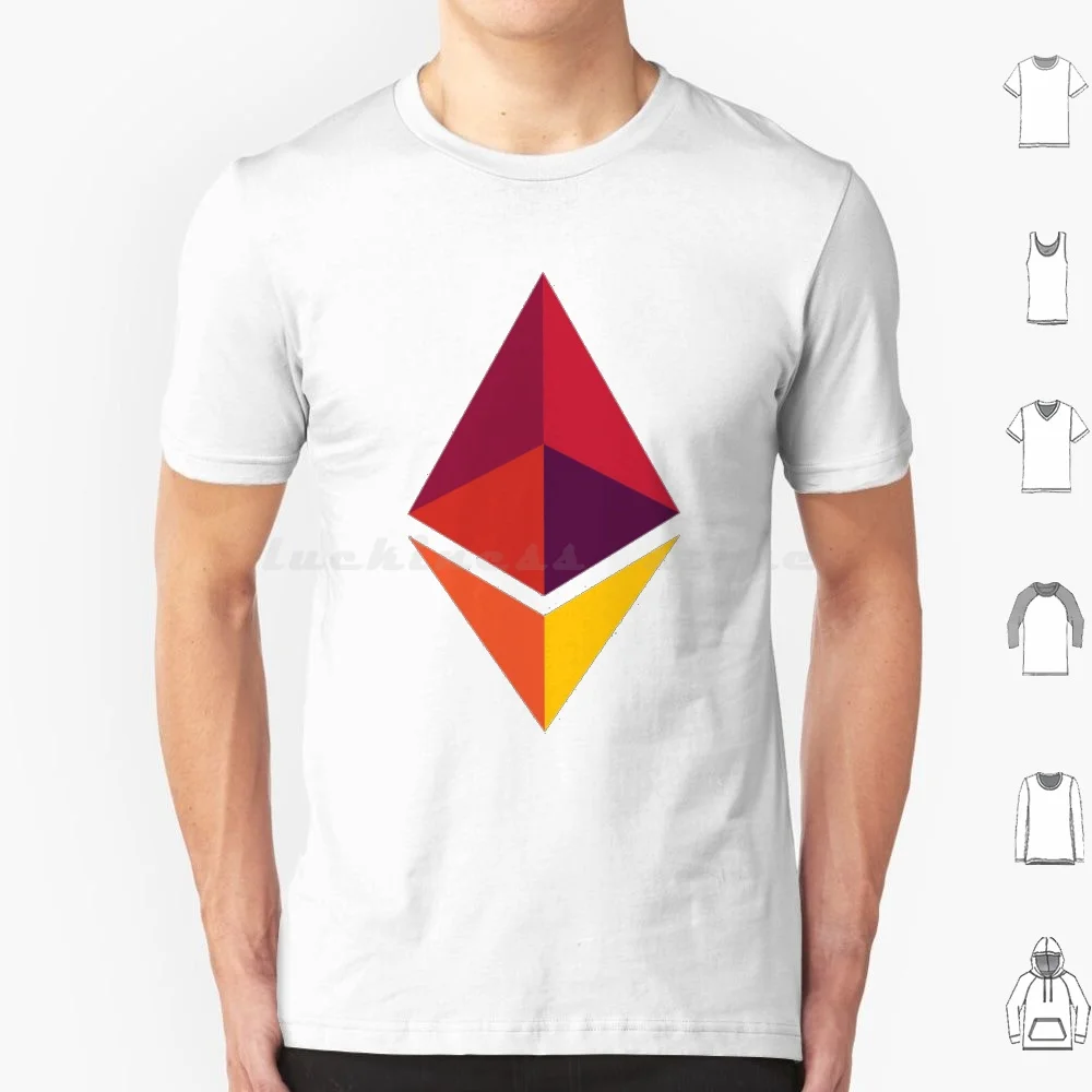 Ethereum Crypto Currency Shirt Stickers T Shirt Big Size 100% Cotton Ethereum Crypto Currency Block Blockchain Chain Money