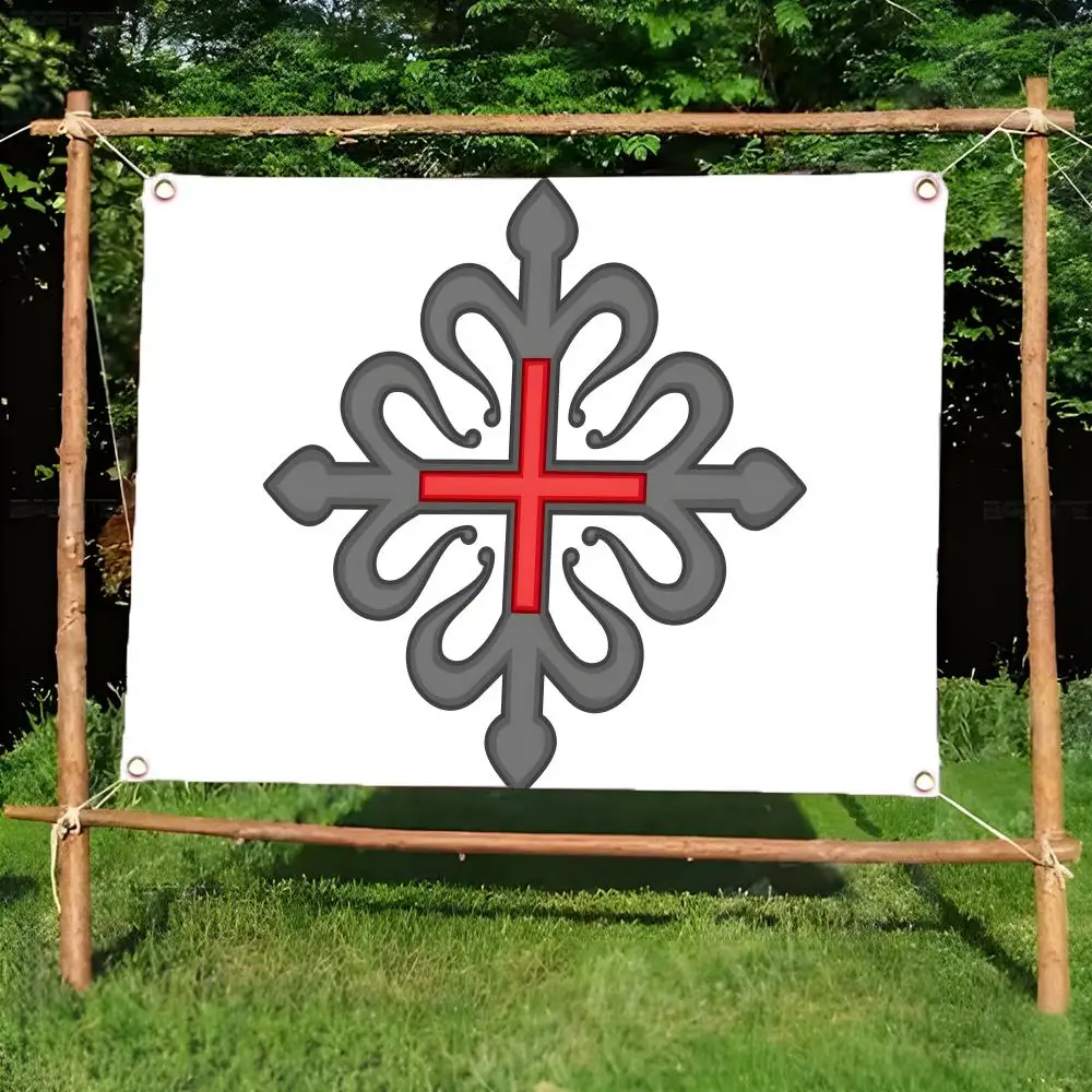 chivalry banner M-Order of Montesa Flags Daily four ring borderless design indoor outdoor decor easy hang install
