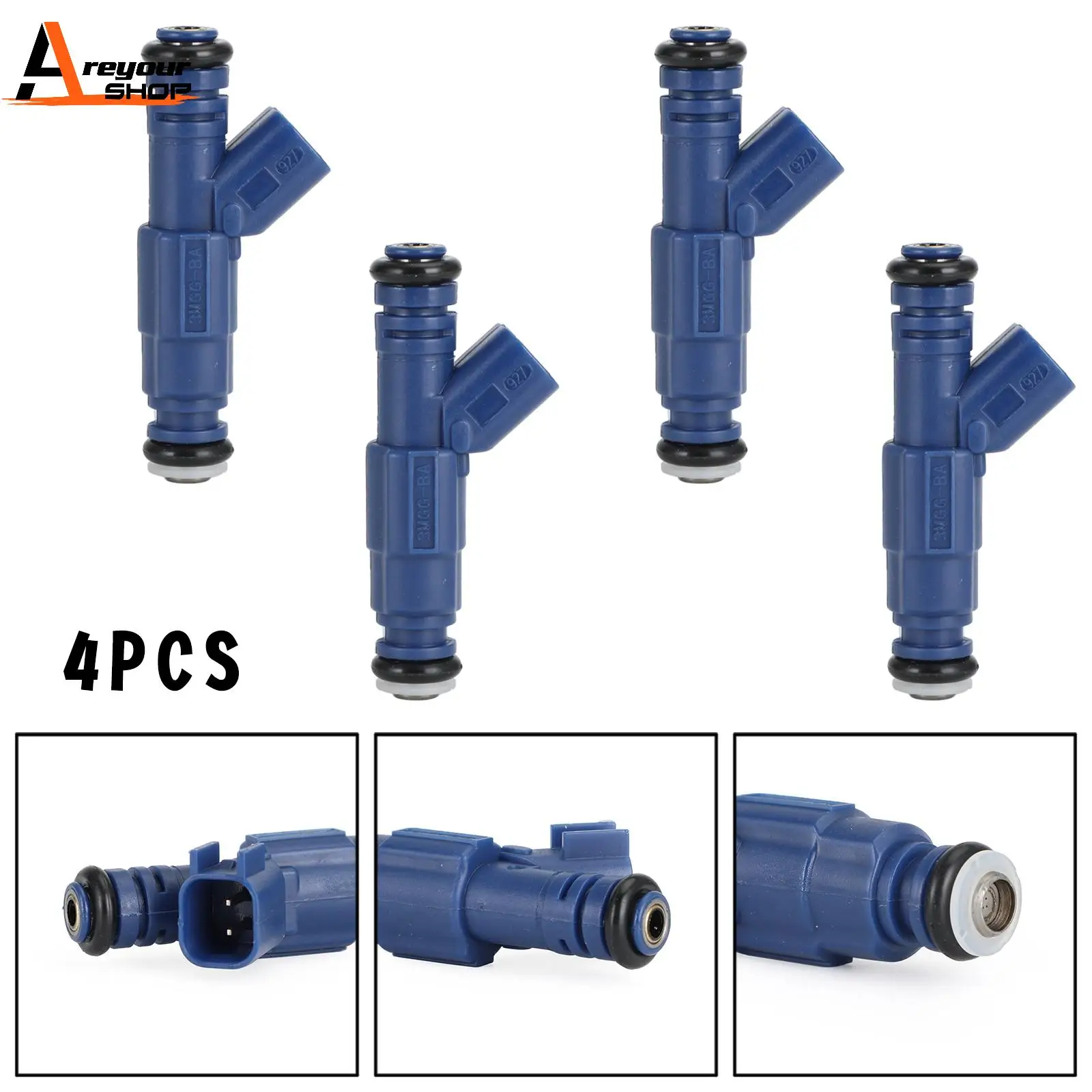 Areyourshop 4pcs Fuel Injectors fit For Mazda 3 04-05 5 06-07 6 2003-2005 I4 2.3L 0280156156 FJ835 FJ930 0280156162 Car Parts