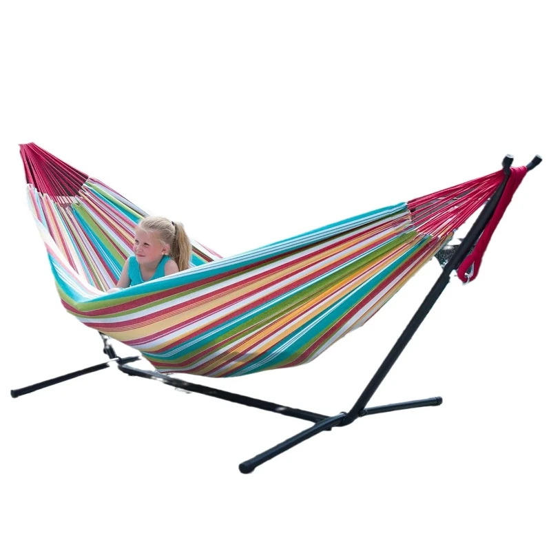 Portable Hanging Hammock Indoor Home Bedroom Hammock Lazy Chair Travel Outdoor Camping Swing Chair Thick Canvas Bed