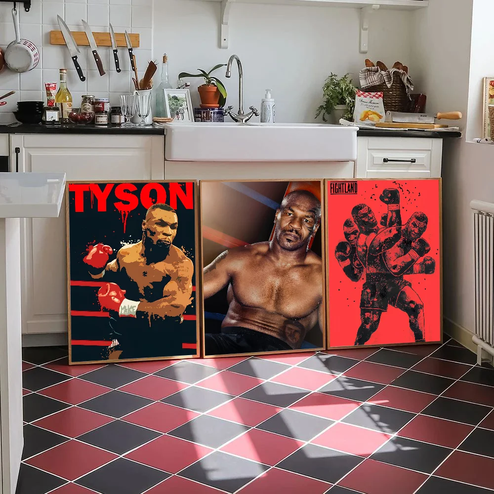 Boxer M-Mike T-Tyson Posters Stickers Living Room Bedroom Entrance Cafe Wall Art Decoration Painting Room Home Aesthetic Decor