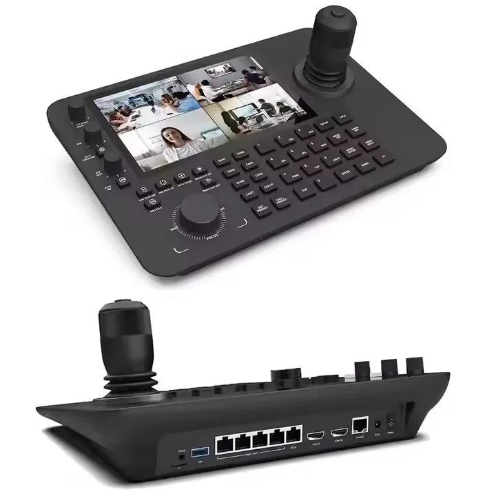 496 V2 NDI HX 4K hd Mi Android 11 Touch Screen 7 Inch Large Screen  PTZ IP Joystick Controller  Keyboard Real-time