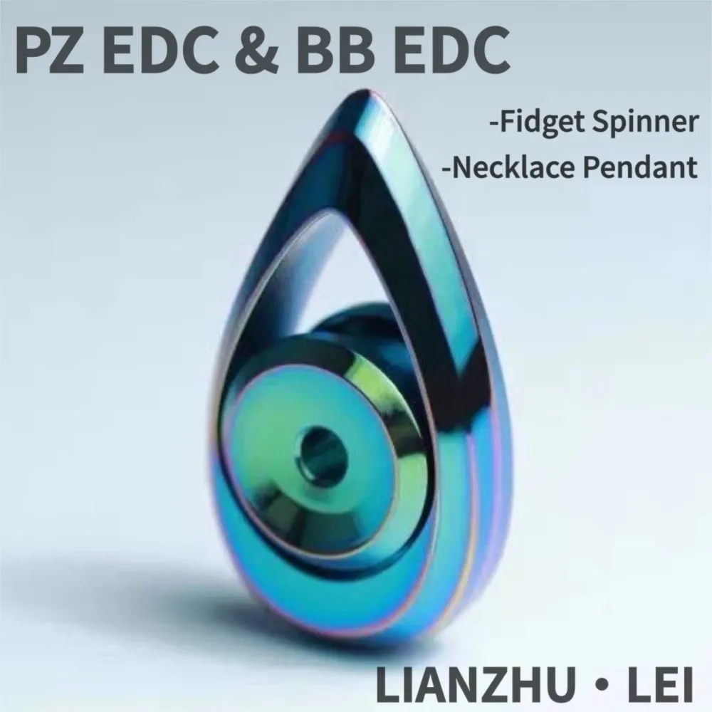 PZ EDC & BB EDC LIANZHU LEI Fidget Spinner Single Page Gyro Necklace Pendant Stress Relief Toy Fidget Toys For Adults