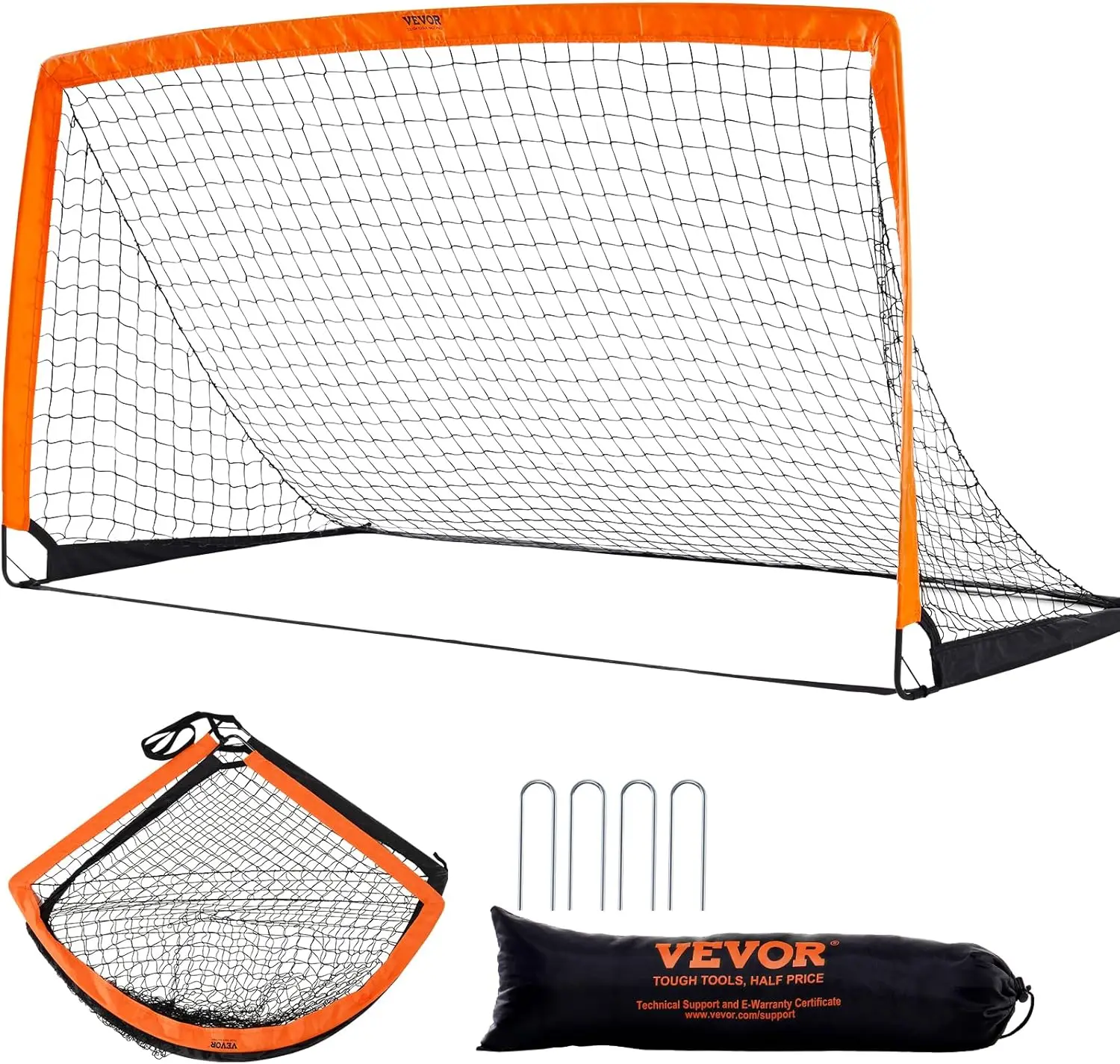 

Portable Soccer Goal, 6.5x3.25 ft Kids Backyard Soccer Net, Foldable Pop Up Practice Soccer Net, Mini Youth Training Goal Set