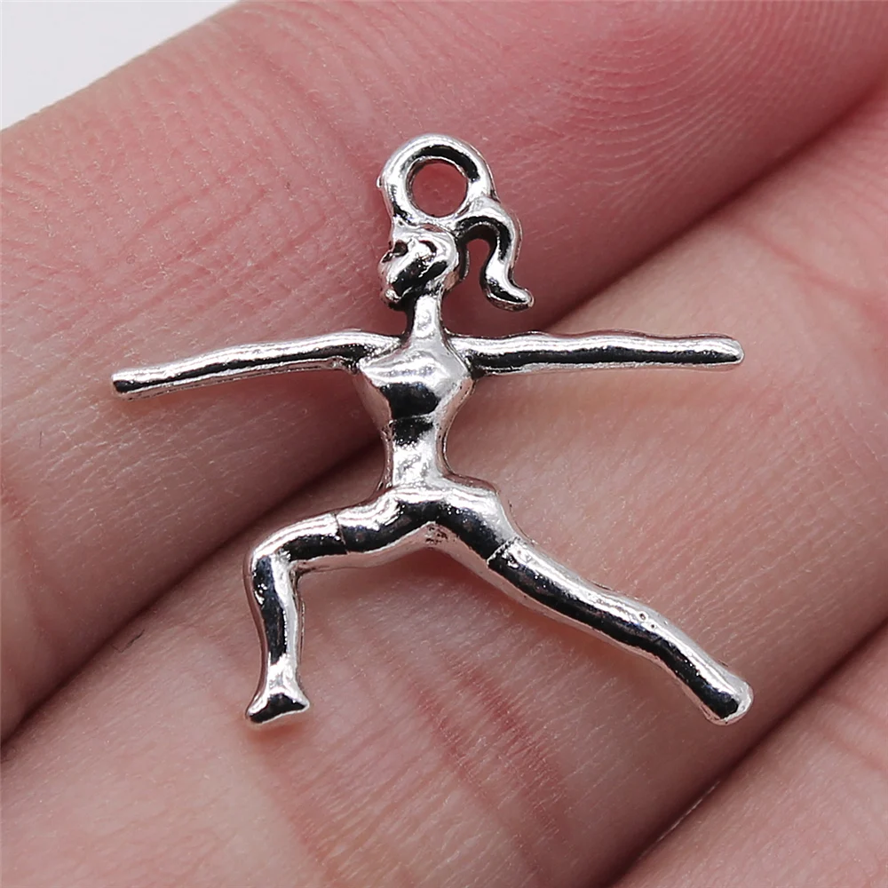 WYSIWYG 10pcs 21x23mm Gymnast Charms For Jewelry Making DIY Jewelry Components DIY Jewelry Findings