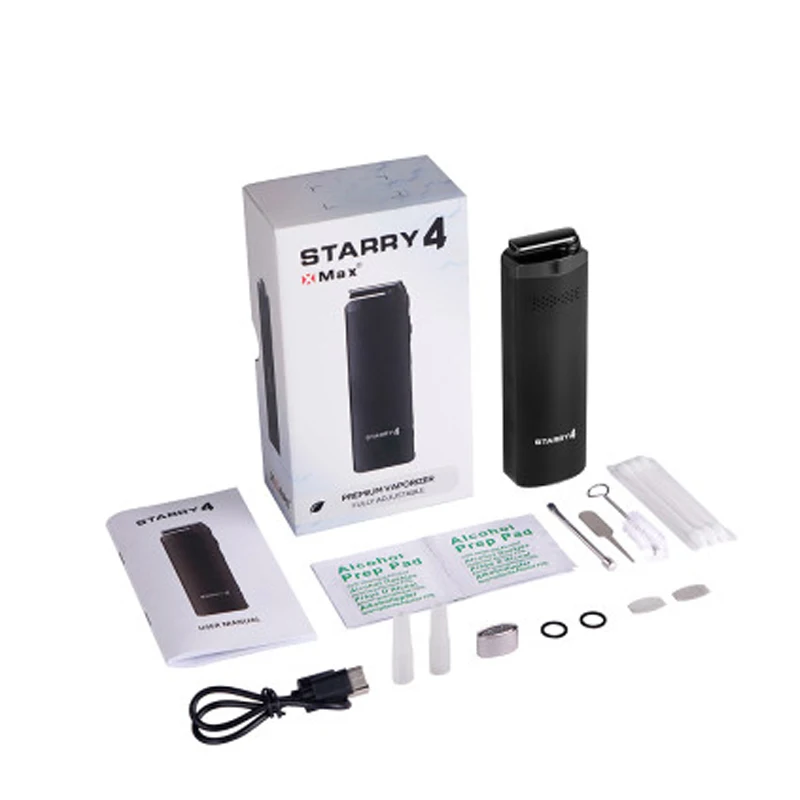 Original XMAX STARRY 4.0 Dry Herb Vaporiser Ceramic Heating Chamber Big OLED Screen 2550mAh Replaceable 18650 Vaporizer Vape
