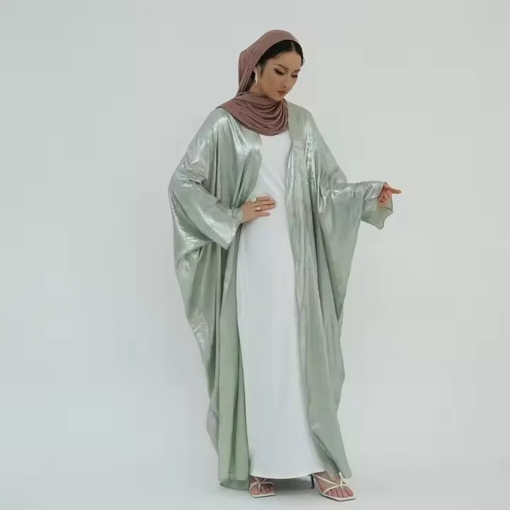 

Ramadan Open Abaya Muslim Women Maxi Dress Dubai Turkey Kaftan Eid Djellaba Kimono Cardigan Islamic Jalabiya Arabic Robe Kebaya