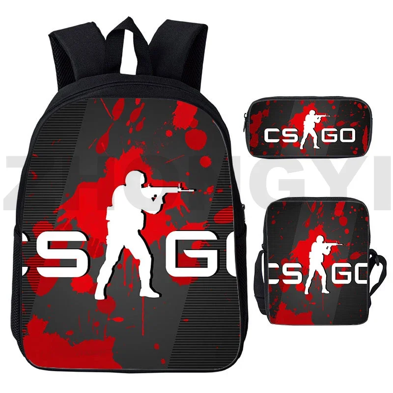 Sac A Dos Bookbag Mochila Anime Cs Go Counter Strike Backpack Men Rucksack 3D Print Shooting Game Schoolbags Knapsack CSGO