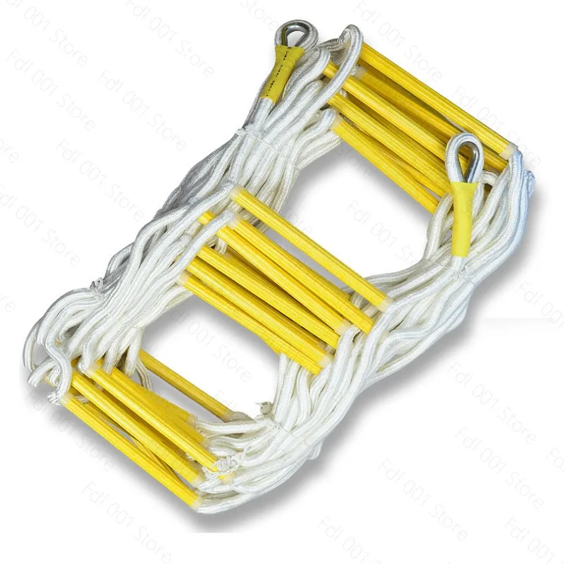 15M Rescue Rope Ladder 3-4th Floor Escape Ladder Emergency Work Safety Response Fire Rescue Rock Climbing Anti-skid Soft Ladder