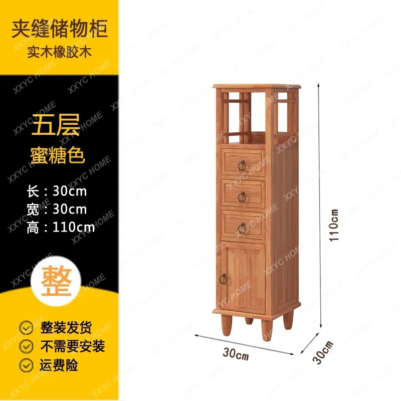 Solid wood retro living room side few indoor balconies plant placement shelves