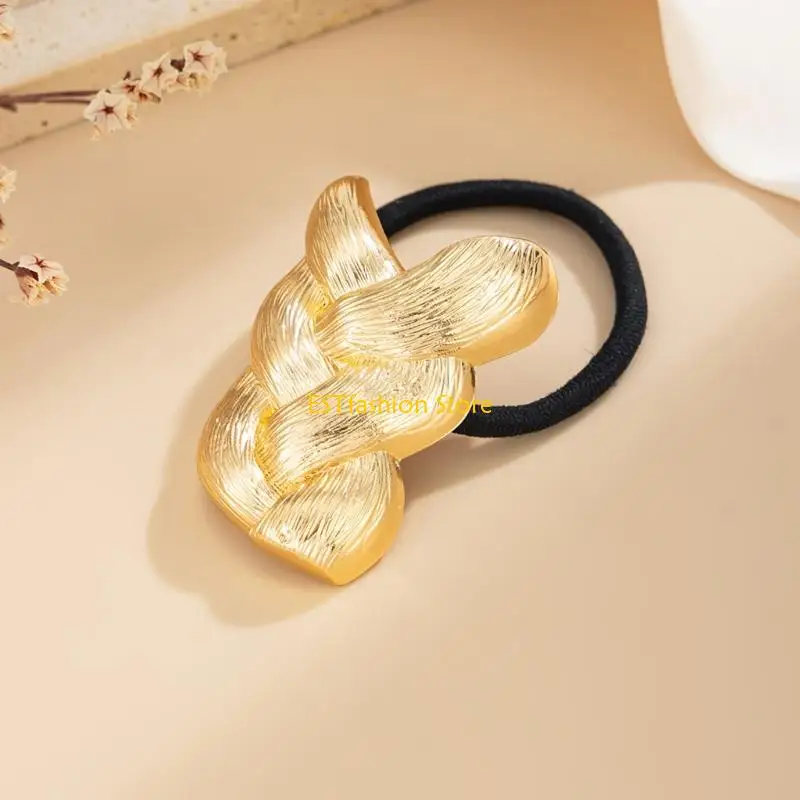 

Y5GC модная металлическая оплетка в форме повязки для волос, аксессуар для укладки волос, эластичная резинка для волос для