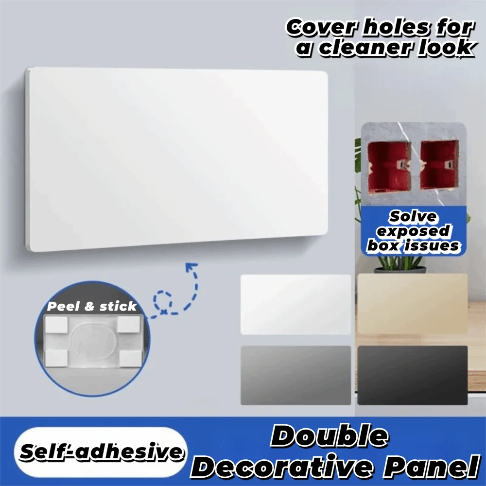 Flange Cover 86 Type Wall Hole Cover Self-adhesive White Switch Cover Plate Decorative Panel Plate Home Improvement