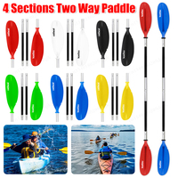 4 Sections Kayak Paddle Adjustable Double Blade Surfpaddle Aluminium Alloy Inflatable Kayak Paddle for Outdoor Water Sports