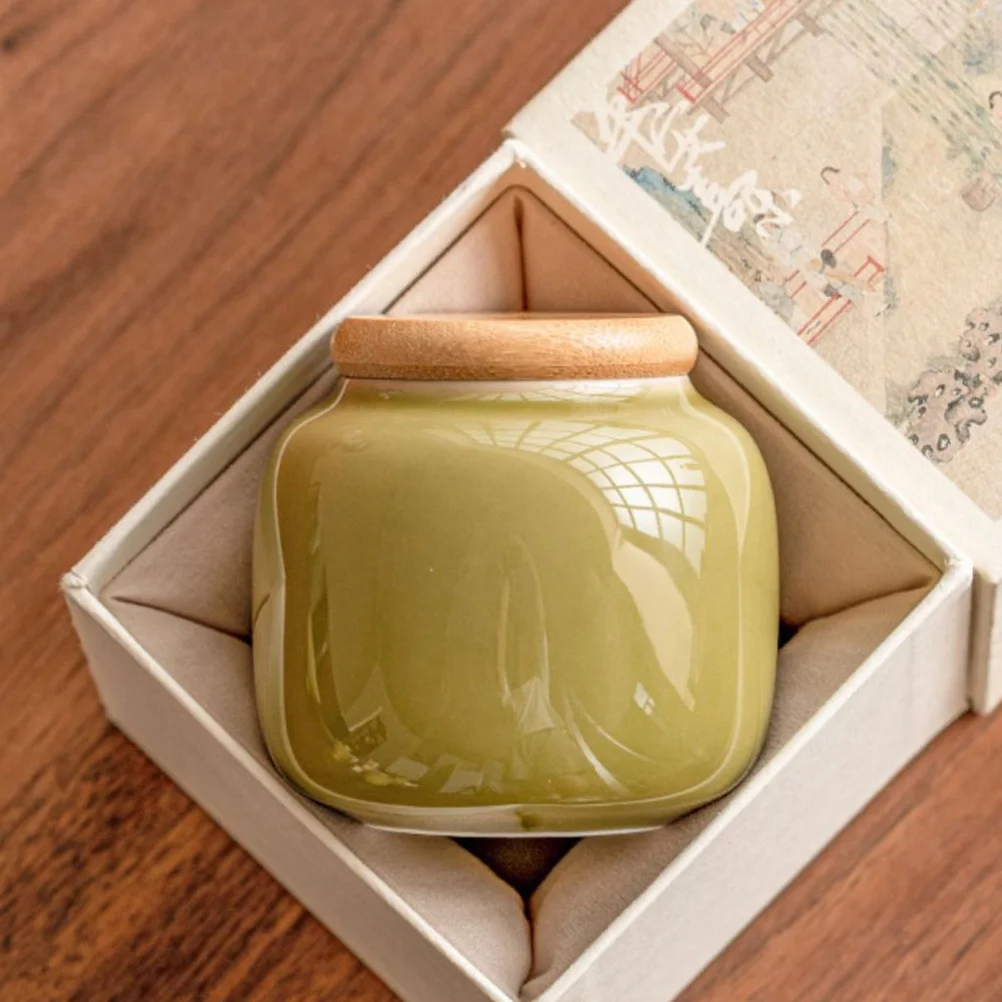 

Chinese Style Airtight Tea Canister Storage Container for Home Office Travel Keeps Loose Leaf Tea Fresh Coffee Beans Dried