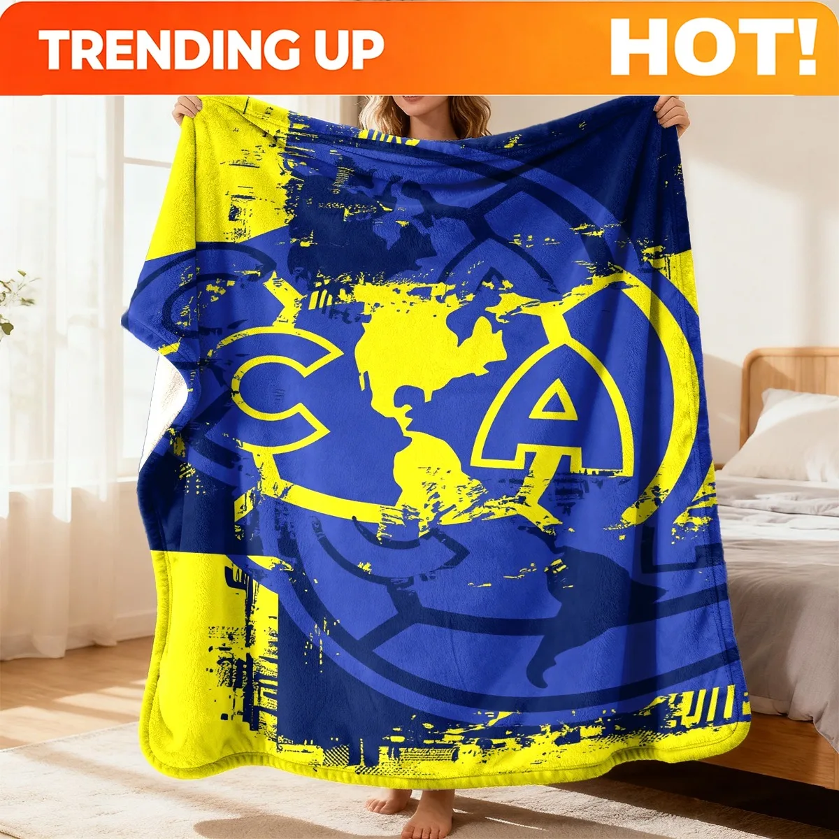 Customize A Football-Patterned Throw That Is Perfect for Year-Round Use, Easy to Clean in The Washing Machine, And Makes a Great
