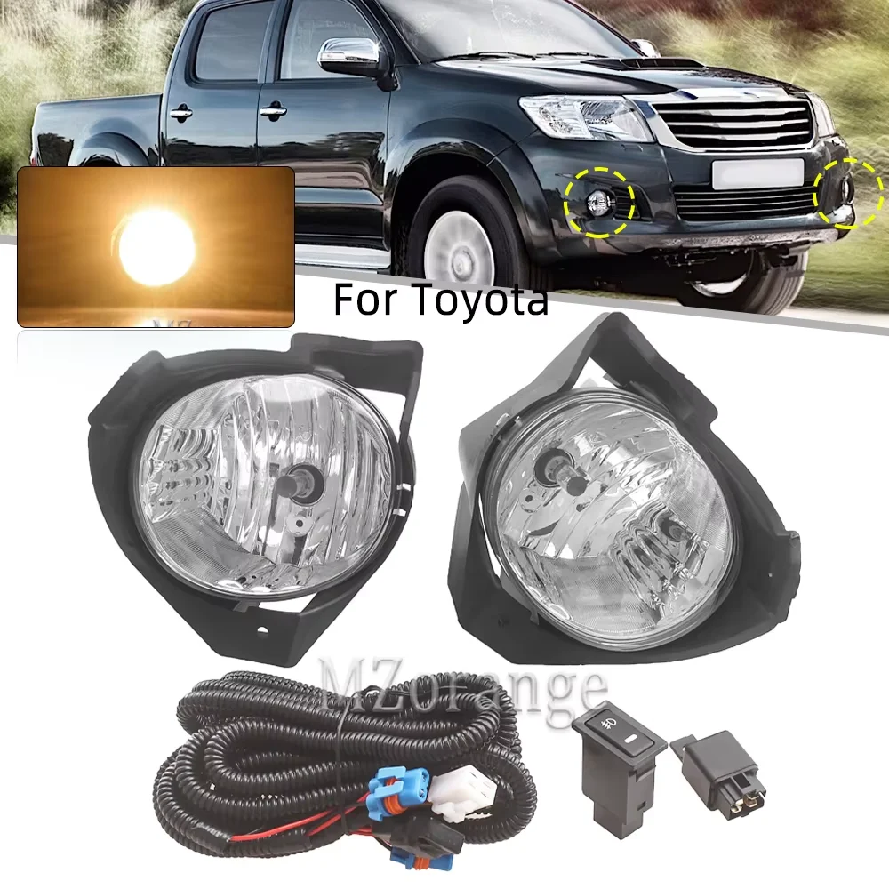 

1 Set Fog Lights Headlight for Toyota Hilux Vigo MK6 2008 2009 2010 2011 Foglights Car Fog Lamp Kit With Harness Bulb Switch