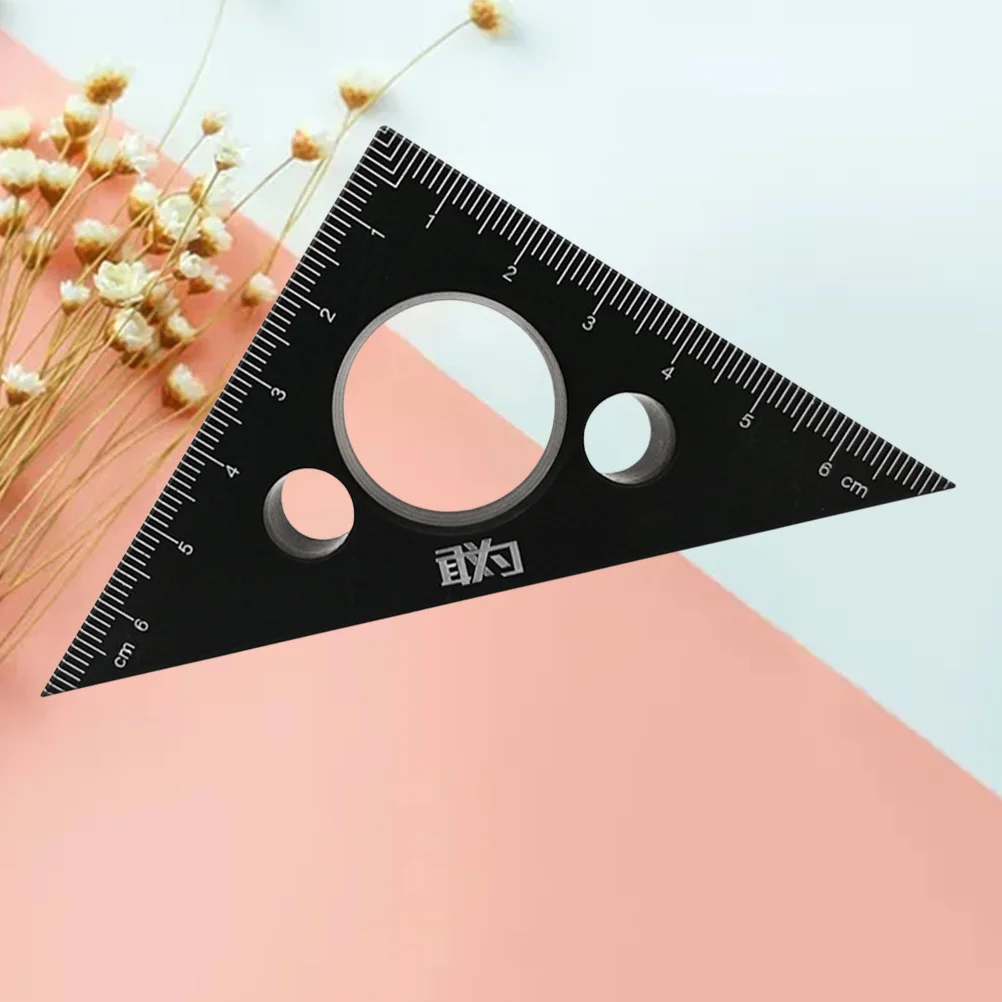 Regla Triangular de aleación de aluminio, regla para carpintería, herramienta de carpintero compacta y ligera, regla Triangular, 1 Uds.
