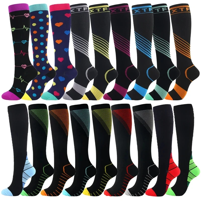 Compression Socks Medical Varicose Edema Pregnancy 20-30mmhg Care Socks Outdoor Running Golf Cycling Mountaineering Sports Socks