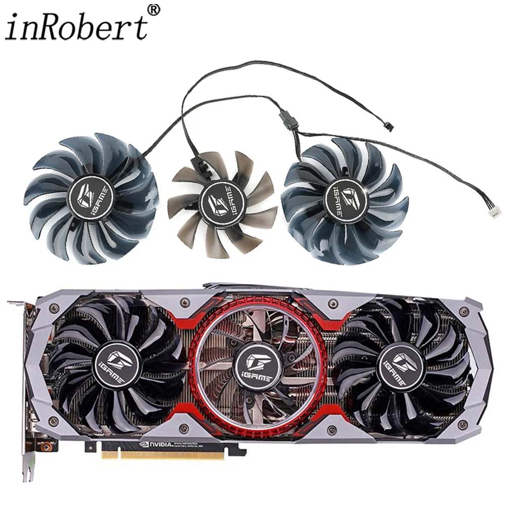 

New DIY T129215SU PVA080E12R Video Card Fan For Colorful iGame GeForce RTX 2080 Ti 2080 2070 2060 GTX 1660 1660 Ti GPU Fan​​