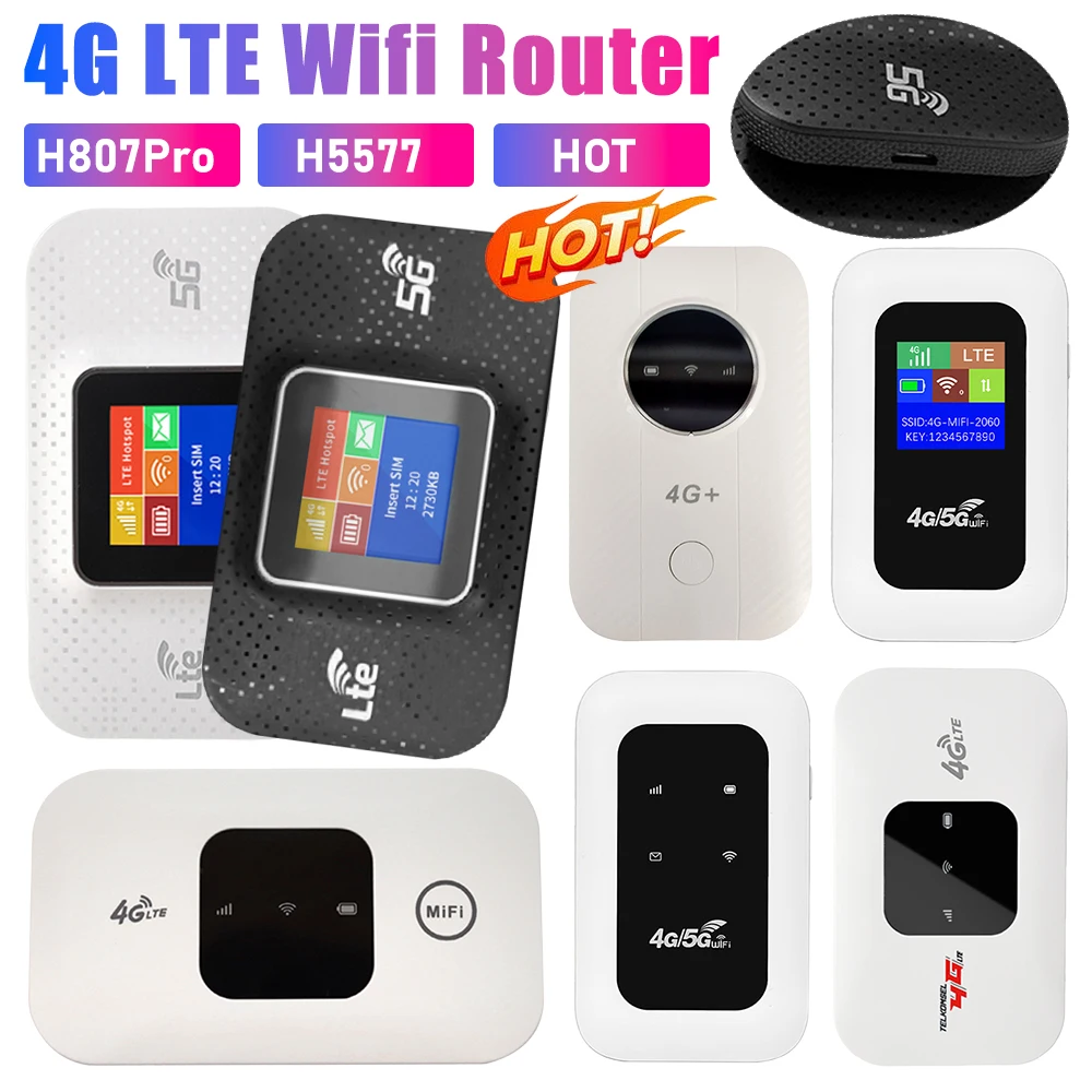 H807Pro H5577 WiFi Router Wireless 150Mbps 4G LTE Wi-Fi Modem Outdoor Plug& Play Mobile Hotspot Wifi Repeater With SIM Card Slot