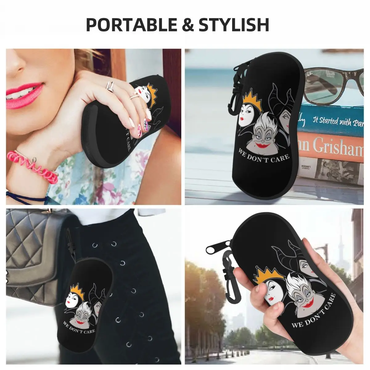 Villains Maleficent Evil Queen Glasses Case Waterproof Funny Cartoon Sunglasses Storage Box Vintage Eyeglasses Box