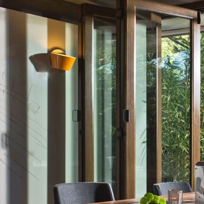 Bedroom bedside wall lamp Rotatable reading wall lamp Nordic creative drum lamp aisle