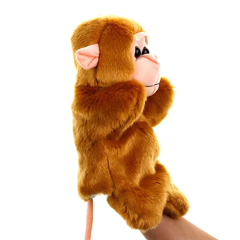 Monkey Hand Cartoon Plush Animal Finger Storytelling Doll