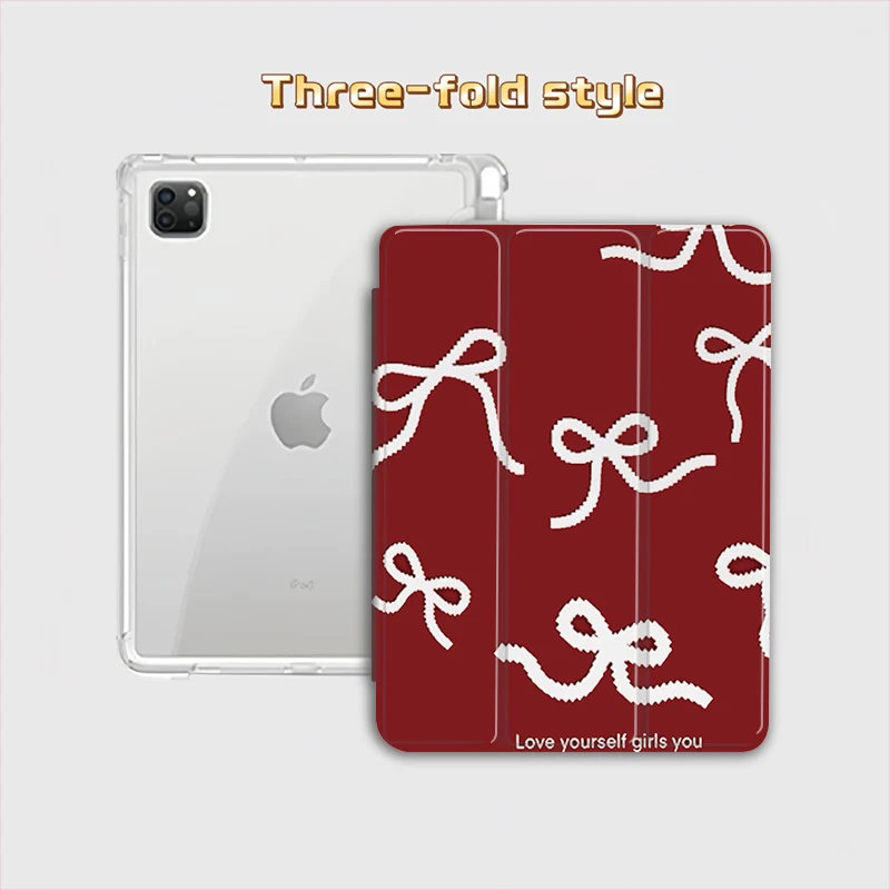 

Чехол для планшета Red bow для iPad Pro 10/11 дюймов 2020/6-го/7-го/8-го поколения/Air 3-го поколения/Air 4-го поколения/9-го поколения/Air 5-го поколения 2022/Air 11