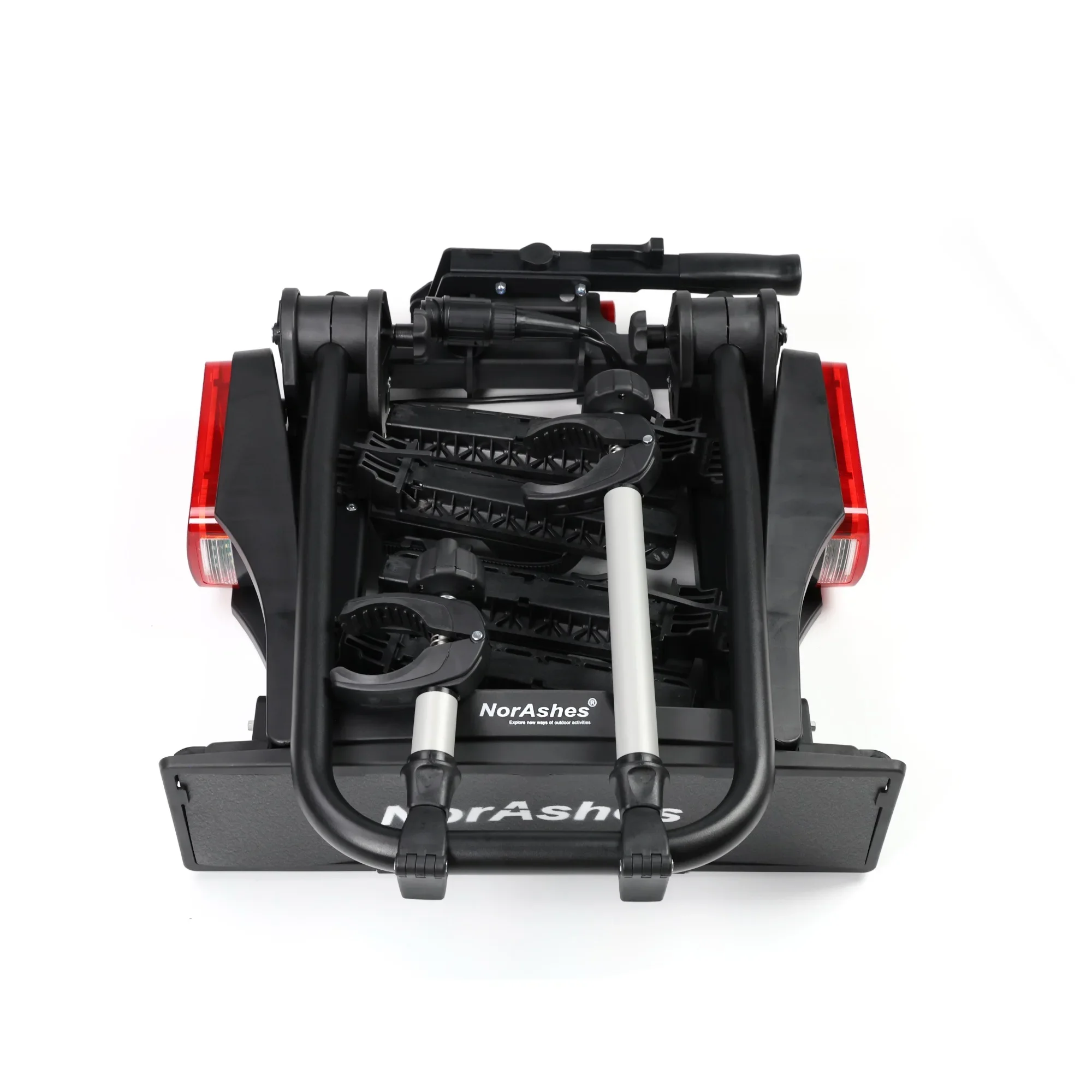 High-End 2-3 Wheel Aluminum Alloy Foldable Rear Hitch Ball Mount Bike Carrier License Holder for Truck SUV RV Car Roof Racks
