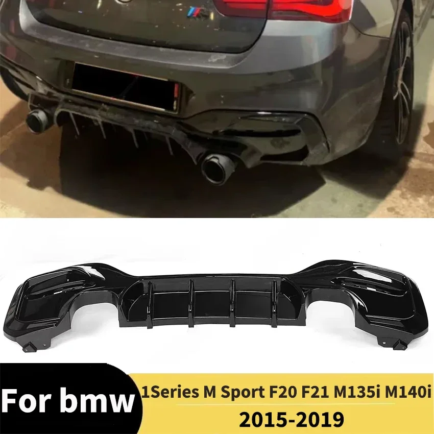 For BMW 1 Series M Sport F20 F21 M135i M140i 2015-2019 Car Rear Bumper Lip Diffuser Spoiler Splitters Guard Body Kit Tuning