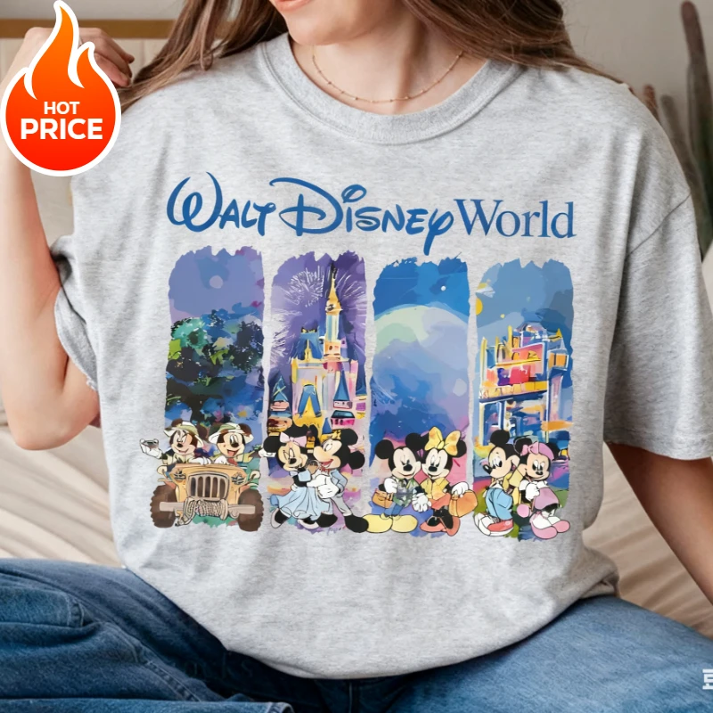 ディズニー ミッキーマウス ミニー 男の子 女の子 夏 Tシャツ 家族 親子衣装 オーバーサイズ カジュアル ルーズ メンズ レディース 半袖