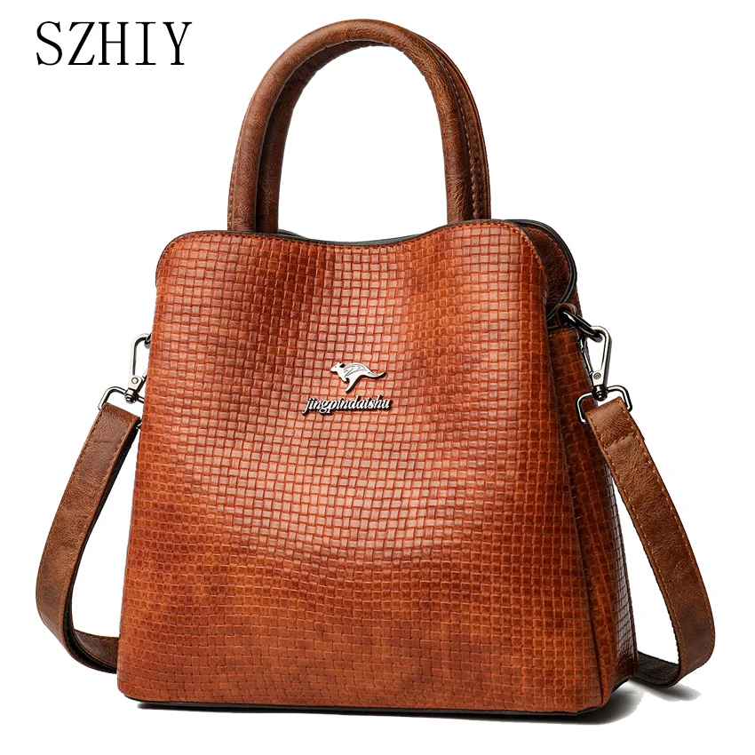 

Роскошная женская сумка, офисная сумка, дизайнерская высококачественная сумка на плечо, классическая карманная сумка среднего размера с диагональным крестом Bolso Lujo