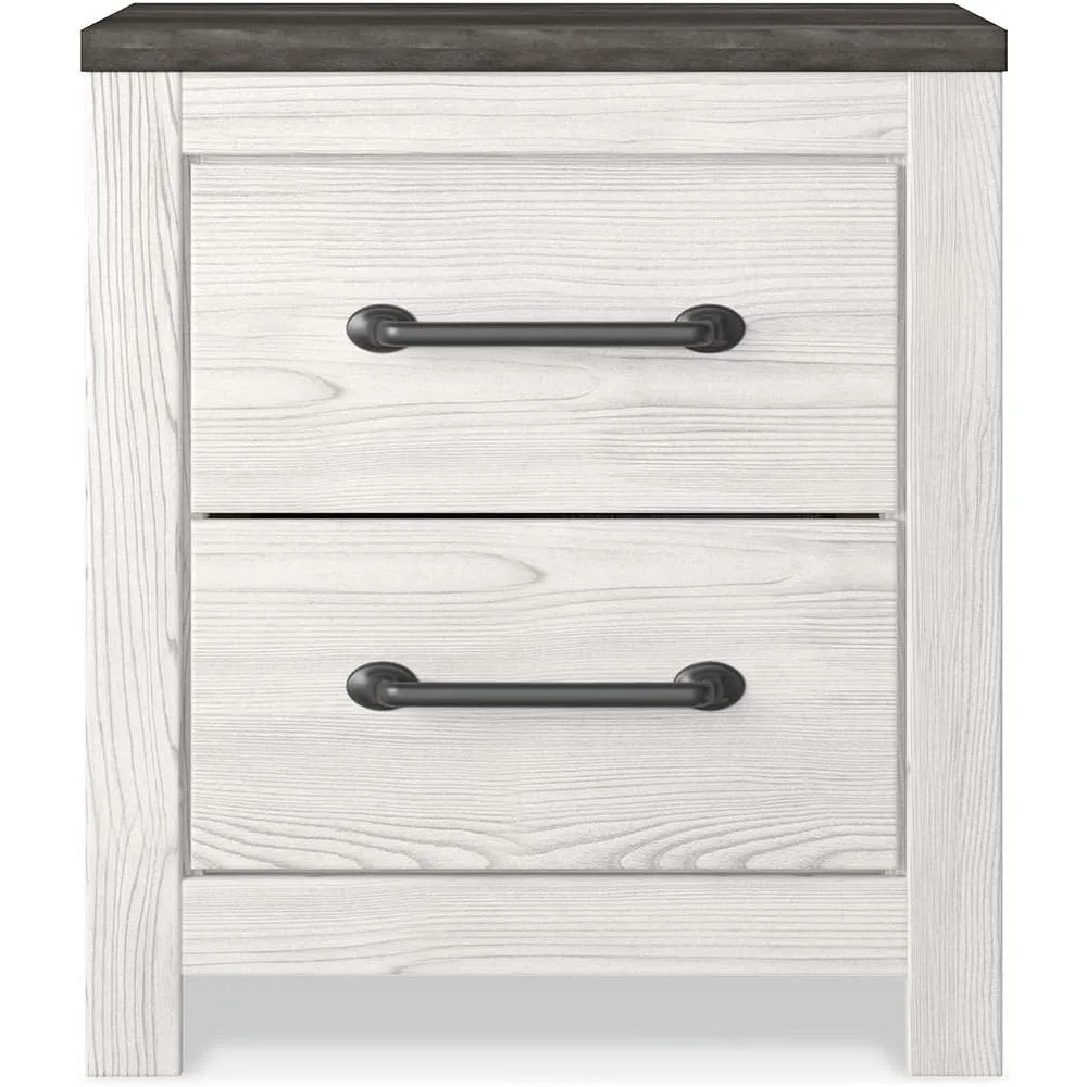 Two Drawer Nightstand Filing Cabinets White/Grayfreight Free File Office Furniture