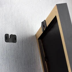 4pcs Stainless Steel Hanging Buckle Insert Picture Frame Hanger Black Mirror Photo Frame Hook