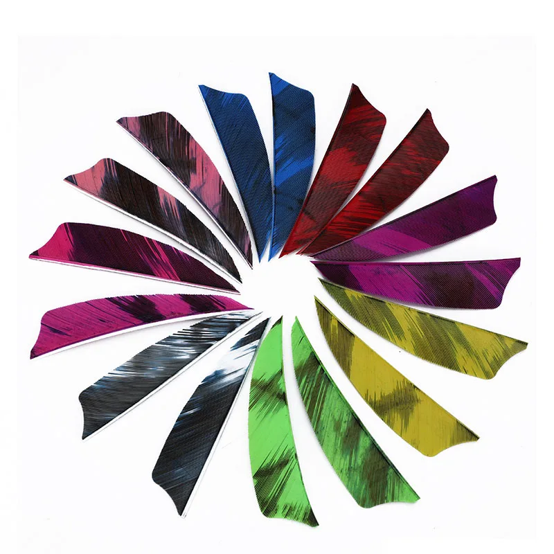 

50 шт., перо индейки для стрельбы из лука, 3 дюйма, натуральные перья, щит, лопасти, стрела, оперение, правое крыло, аксессуары для стрельбы из стрел