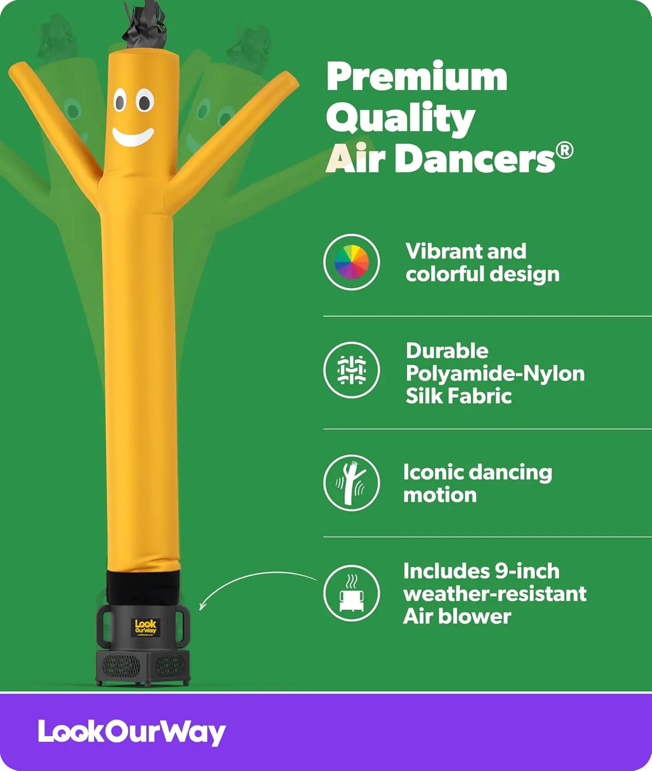 Inflatable Tube Guy Air Dancer Tall Yellow Sky Blower Dancing Waving
