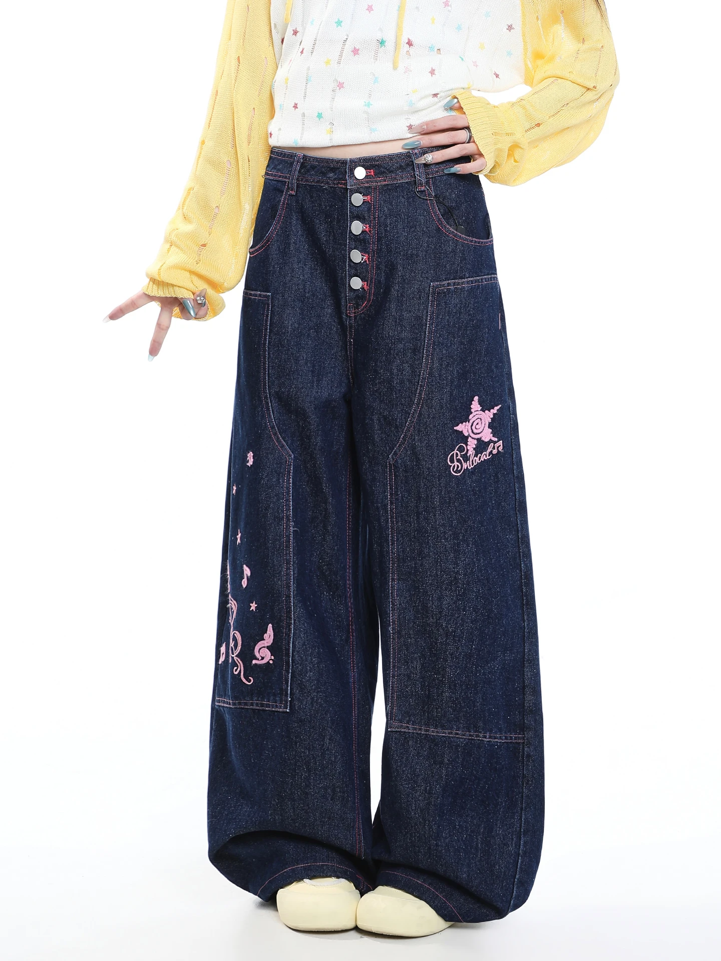 Millennial Style Embroidered S - Vintage Fashion Jeans review and price