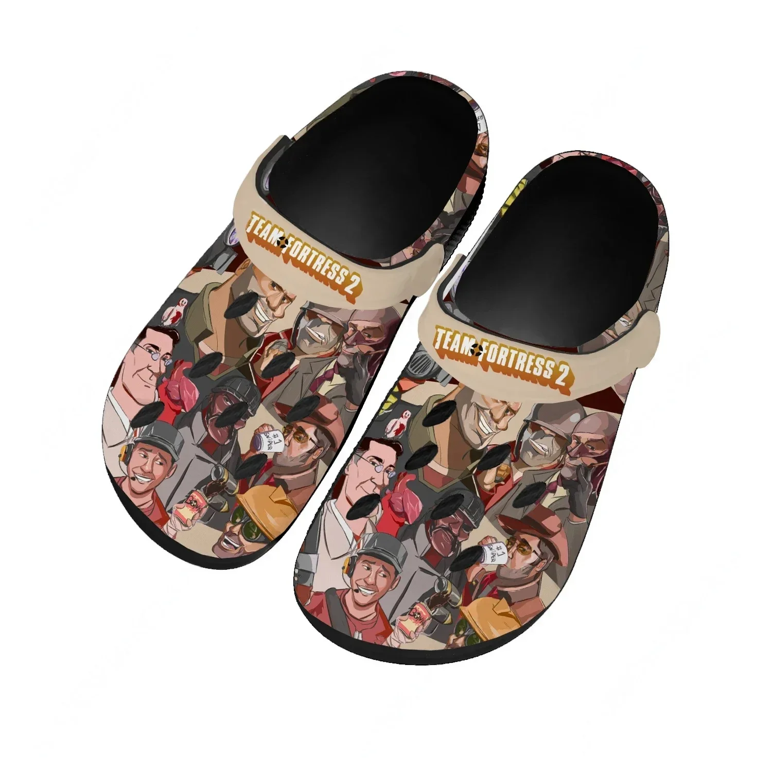 Team Fortress 2 Home Custom Sandals Women Teenager Fashion Water Shoe Garden Breathable Comfort Beach Hole Slippers
