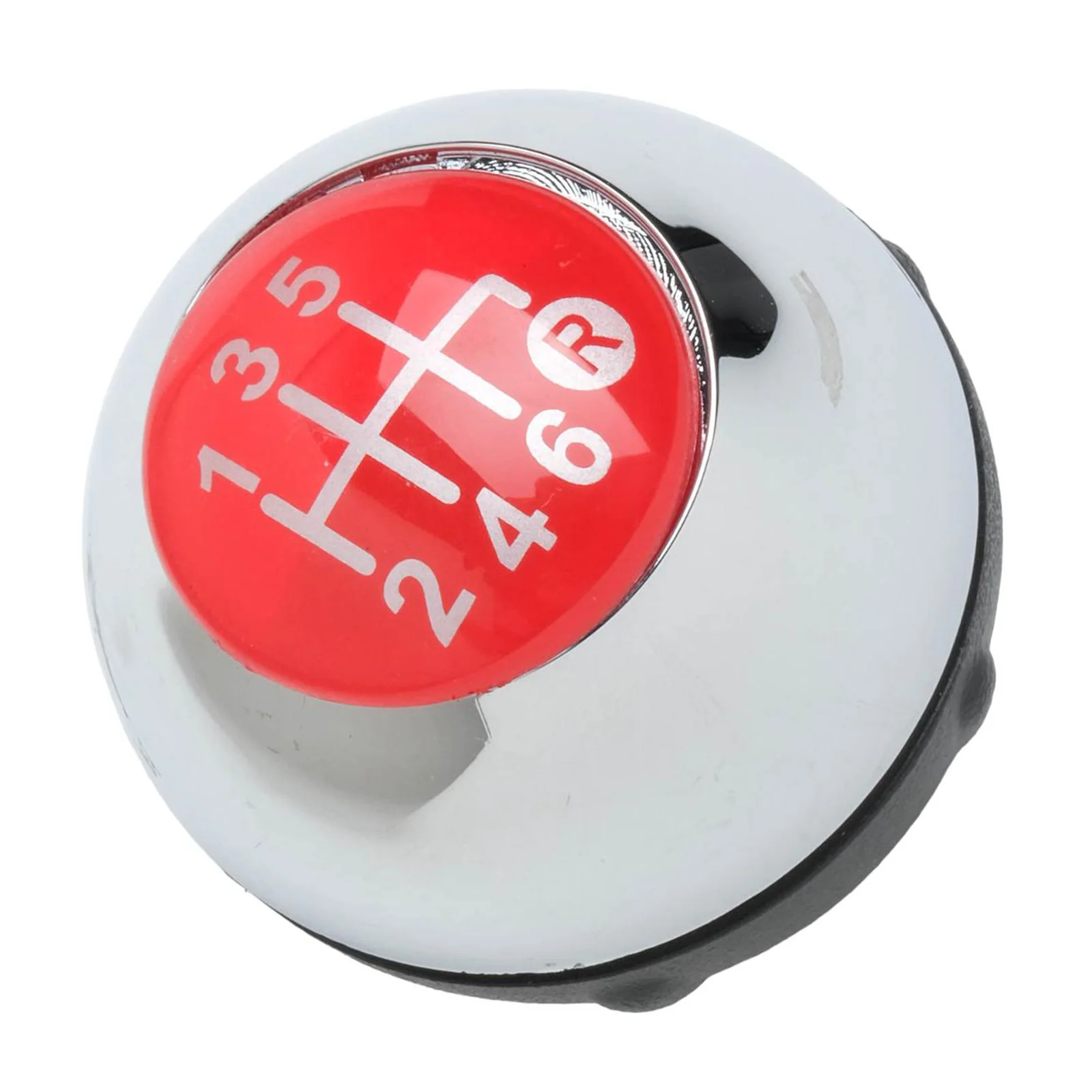 Six Speed Manual Shift Knob in Red Compatible with For Fiat Vehicles from Year Two Thousand Twelve Through Two Thousand Eighteen