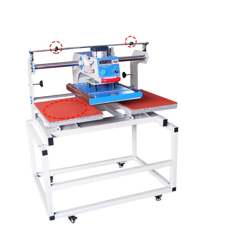 

Up slide pneumatic double station heat transfer machine 4060 pressing