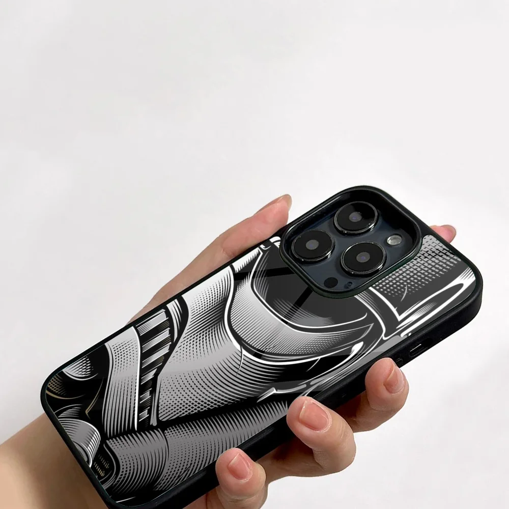 S-Star W-Wars Anakin S-Skywalker Phone Case For IPhone 11 12 13 14 15 16 Plus Pro Max Mirror Acrylic PC TPU Cover