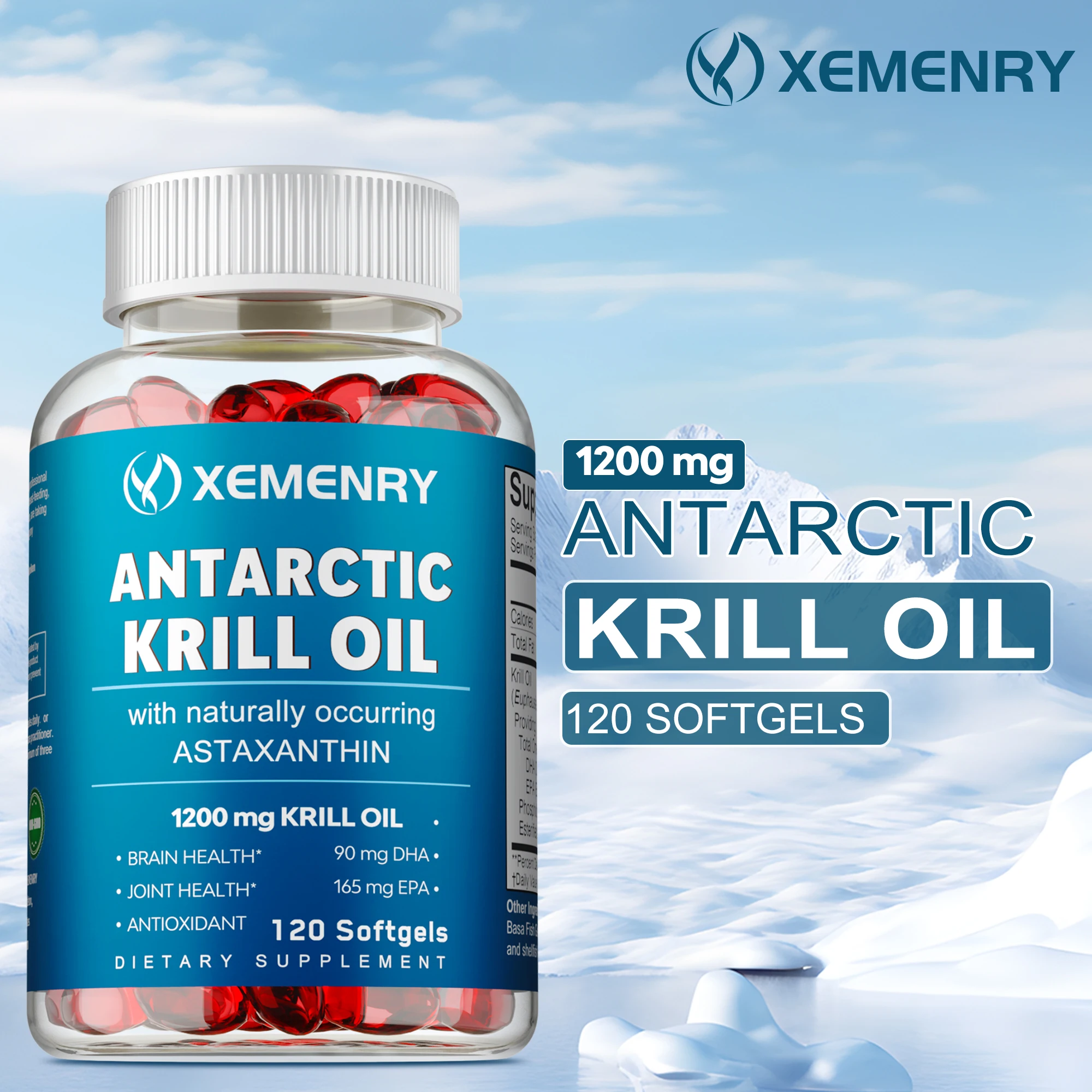 

Капсулы с маслом Антарктического криля — для психической четкости, способствуют здоровью сердца и сердечно-сосудистых, поддерживают здоровье глаз, суставов и кожи.