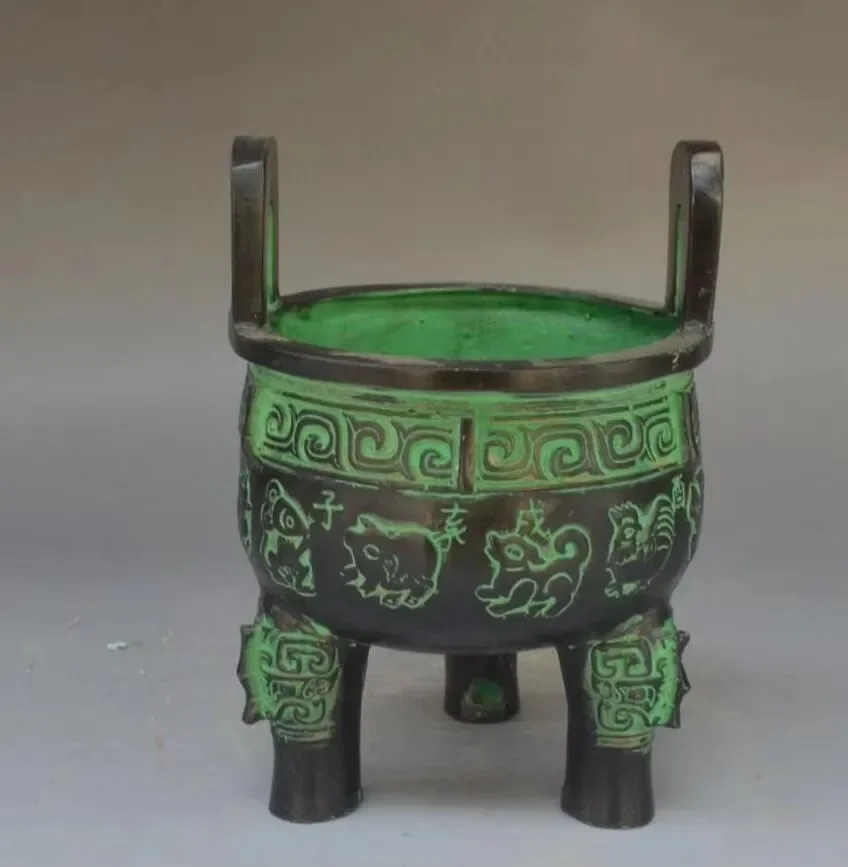 Copper Statue New Bronzes, Censers, Twelve Chinese Zodiac Bronze Tripods, Home Furnishings for Incense, Taoism and Buddha