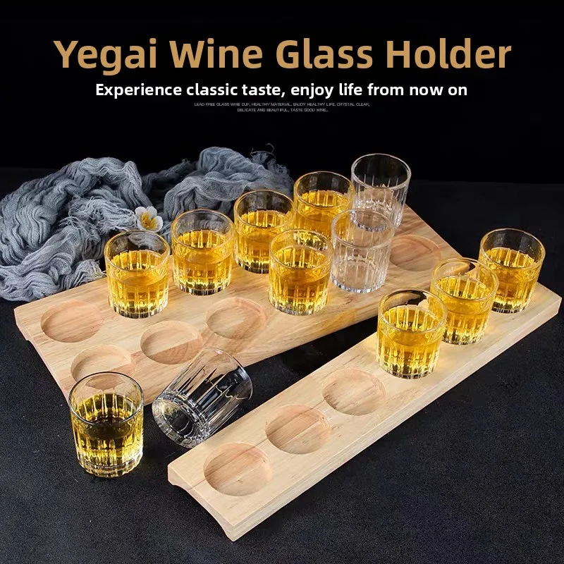 

Bar Guide New Embossed Bullet Cup Whiskey Shot Glass Creative Alcohol Beverage Cup Holder European Style Barware