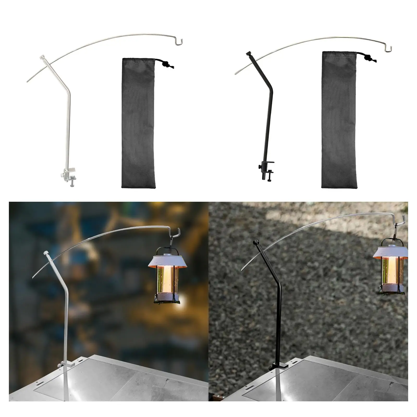 

Lantern Stand Multifunction with Drawstring Pouch Lamp Holder Folding Table Bracket for Outdoor Sports Fishing BBQ Hiking Party