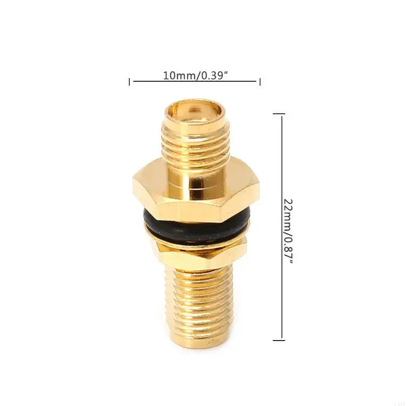 

L41E SMA Female RF Connector Straight Coaxial Converter Adapter Panel Mount O-Ri